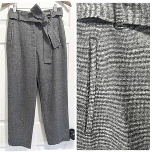 Aritzia Wilfred Jallade Tie Front Pants Grey Wool Cashmere Blend Trousers Size 2